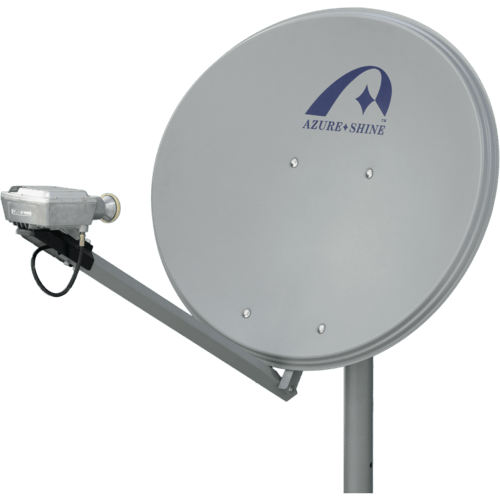 Azure Shine 74cm Ka-band VSAT antenna, universally compatible with various transceivers, ensures high-quality broadband connectivity.