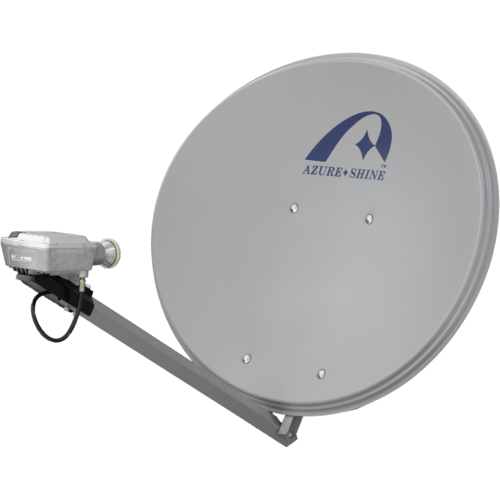 Azure Shine's versatile 74cm Ku-band VSAT antenna, with universal transceiver compatibility, delivers exceptional signal precision for home and business satellite services.
