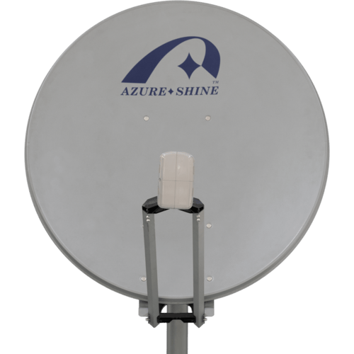 Azure Shine's 100cm Ka-band VSAT antenna, with a design focused on severe weather endurance, ensures high-quality connectivity 